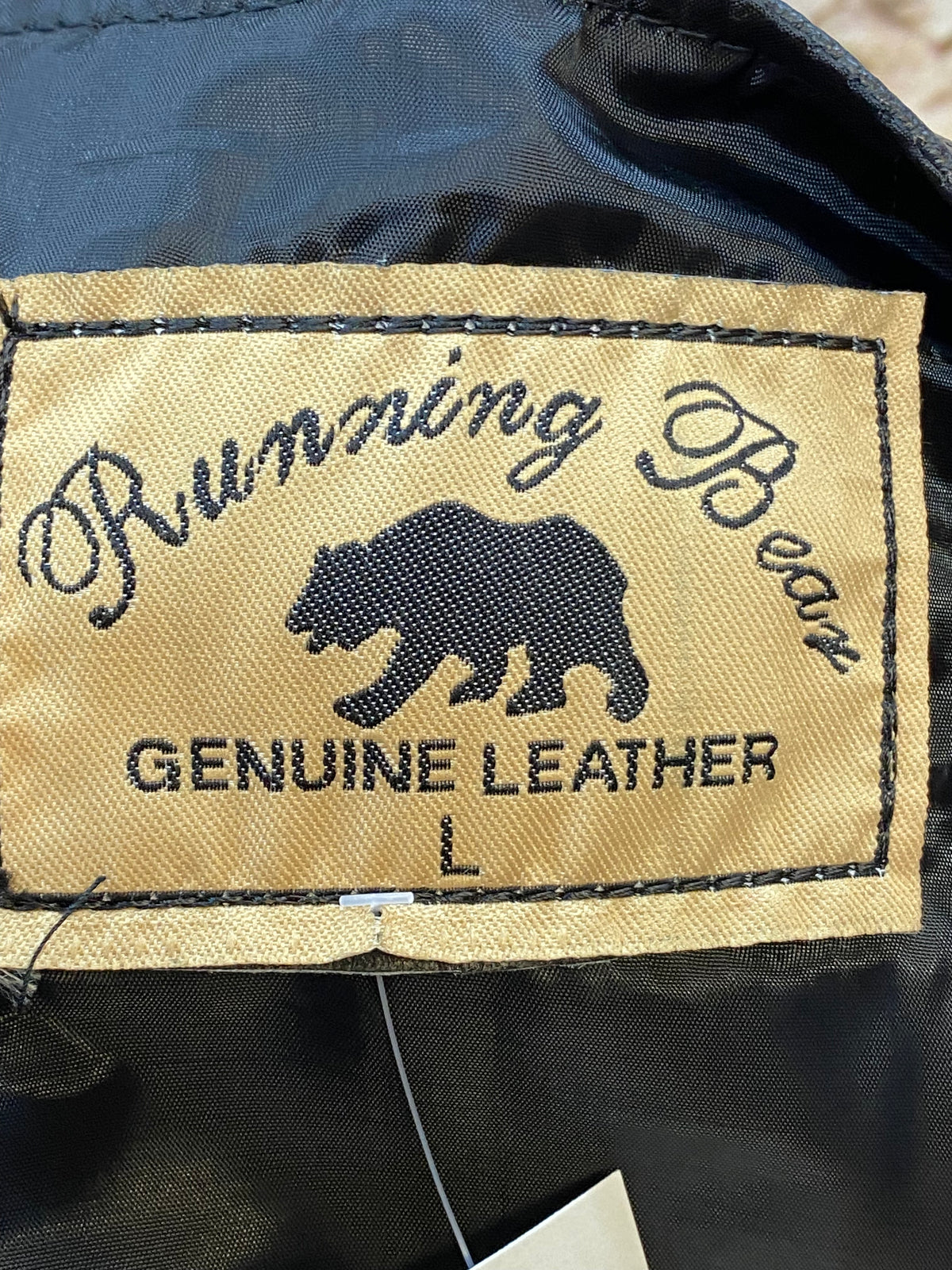 Vintage-Lederweste-Bikerweste von Running Bear Gr.L