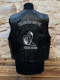 Gilet en cuir motard noir de Colorado Boots taille 54 