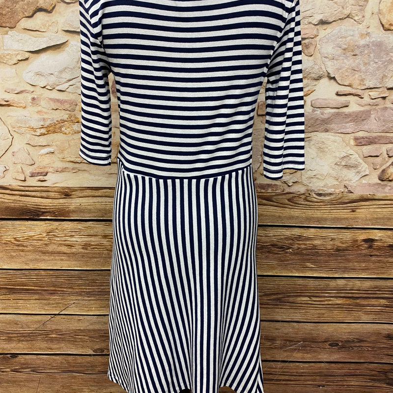 Blau weiß gestreiftes Kleid, Maritim 40er Jahre Stil Gr.M