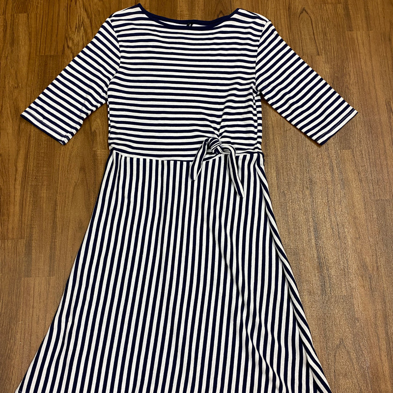 Blau weiß gestreiftes Kleid, Maritim 40er Jahre Stil Gr.M