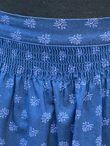 Vintage Dirndlschürze kurz in blau 61 cm