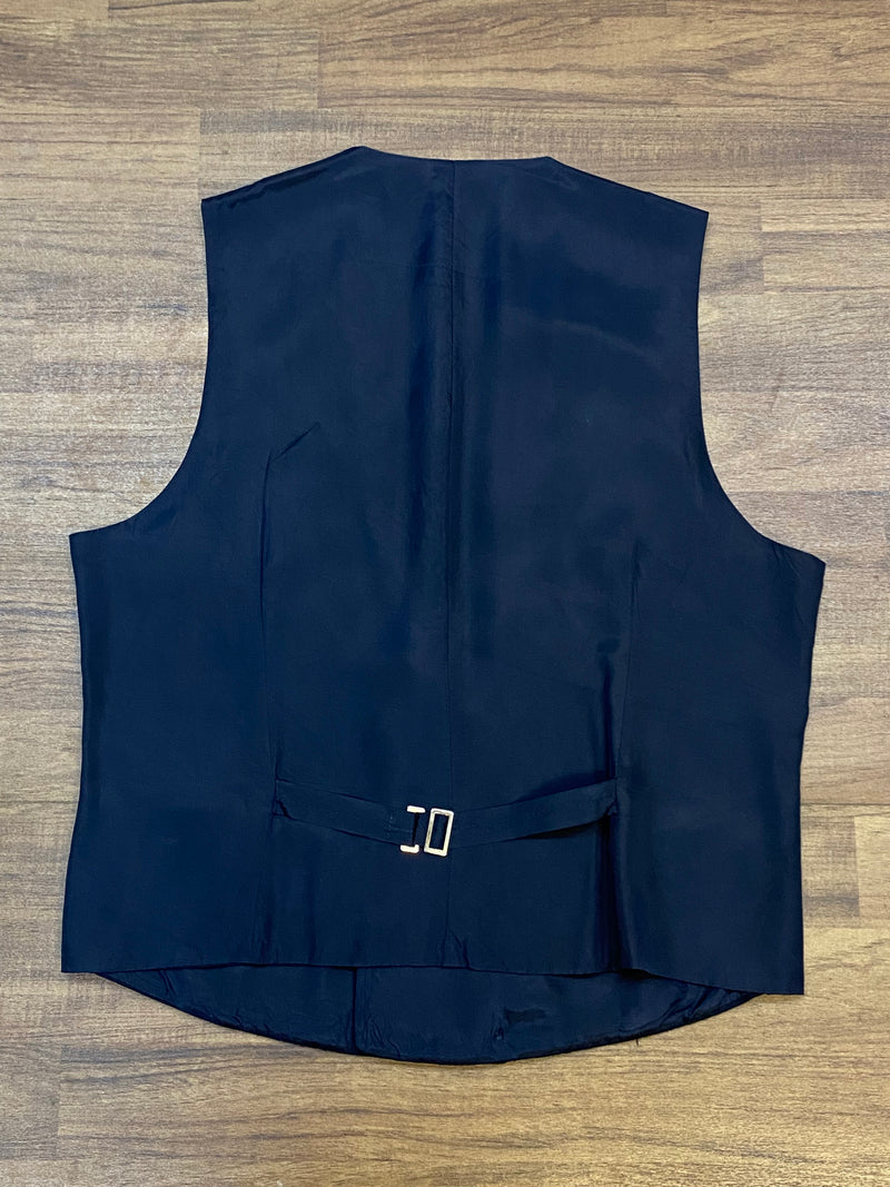 Gilet smoking bleu vintage mode homme taille 48