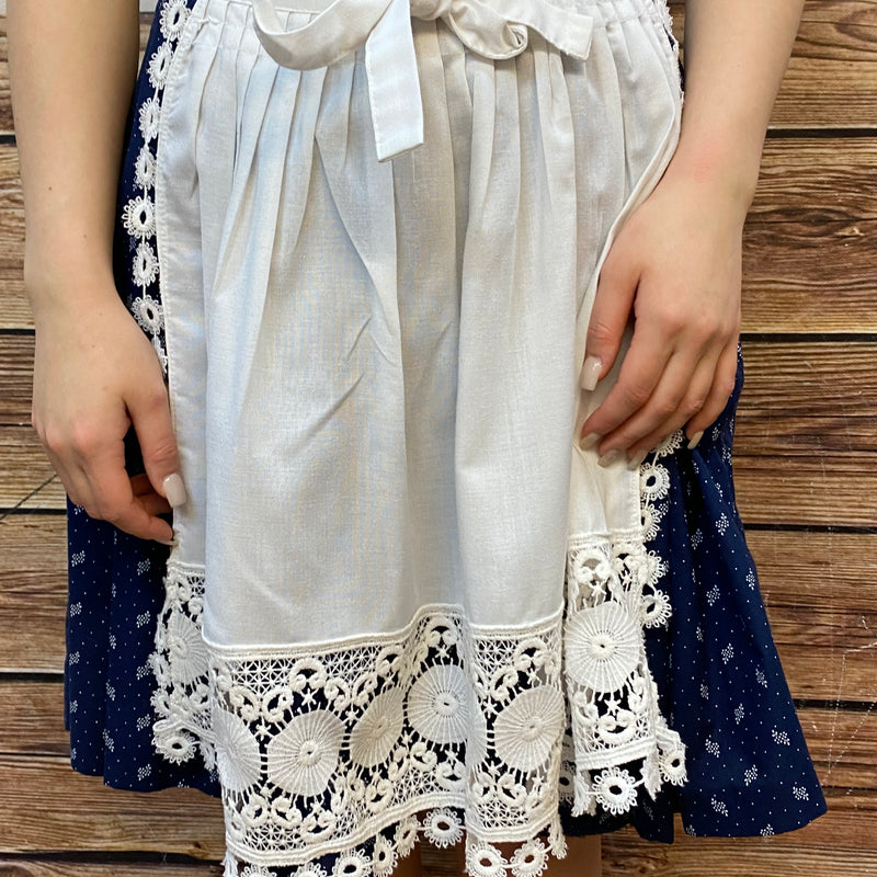 Vintage Dirndl blau mit weißer Schürze Gr.38
