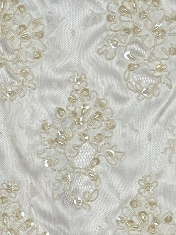 Kurzes Vintage-Ivory-Cocktailkleid – Gr. 38