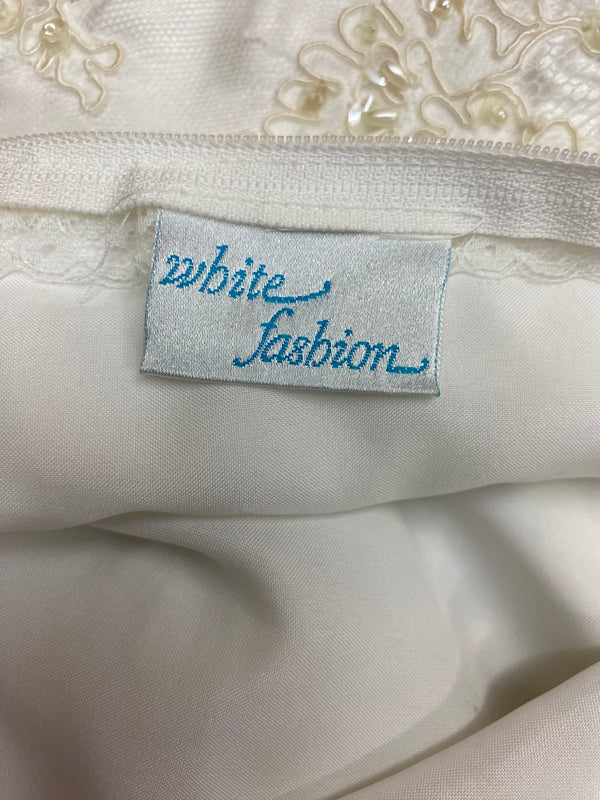 Kurzes Vintage-Ivory-Cocktailkleid – Gr. 38