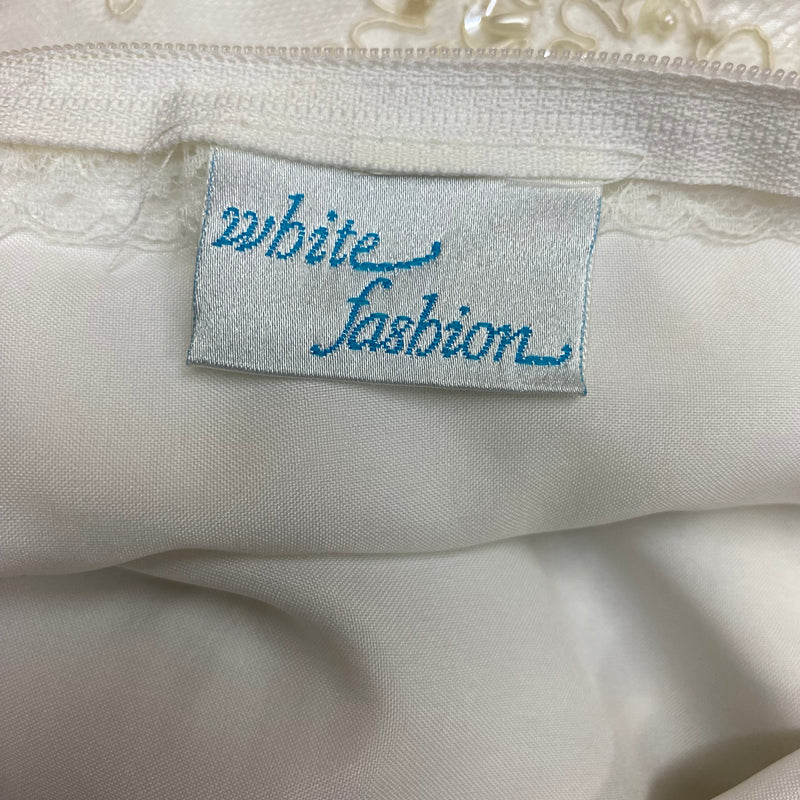 Kurzes Vintage-Ivory-Cocktailkleid – Gr. 38