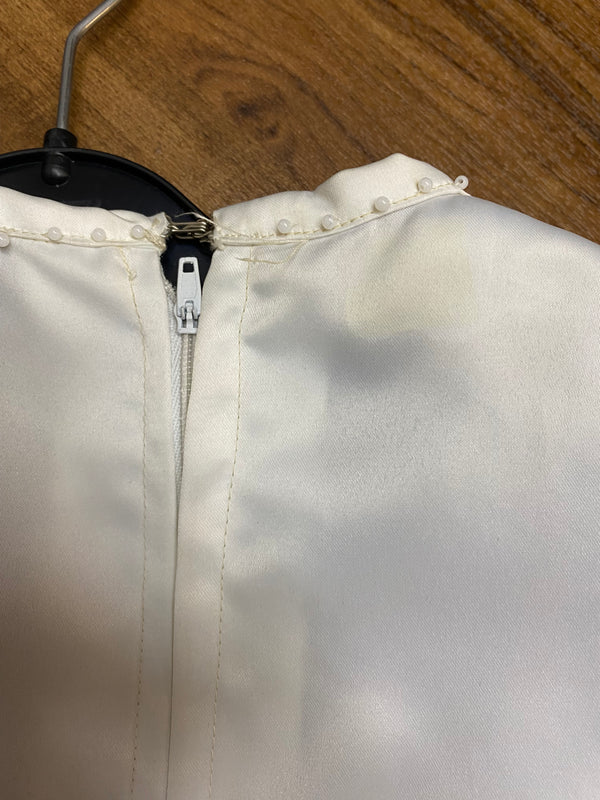 Glitzerndes Vintage-Brautkleid mit Puffärmeln – Gr. 42