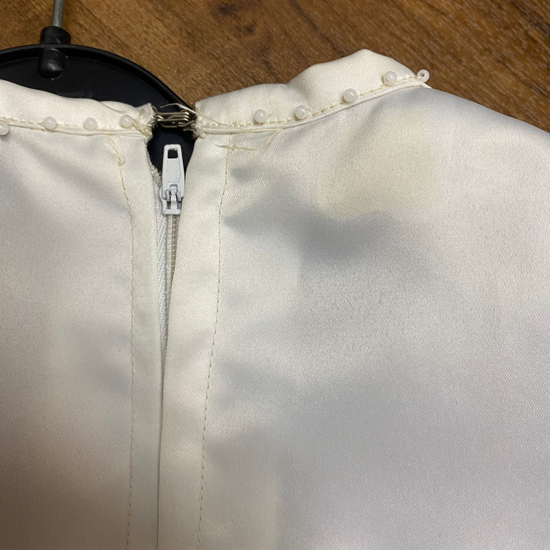 Glitzerndes Vintage-Brautkleid mit Puffärmeln – Gr. 42