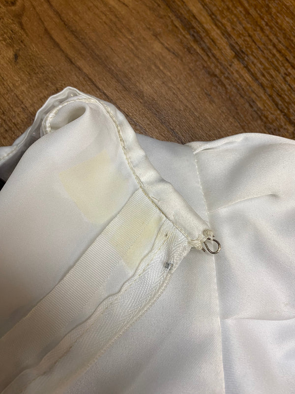 Glitzerndes Vintage-Brautkleid mit Puffärmeln – Gr. 42