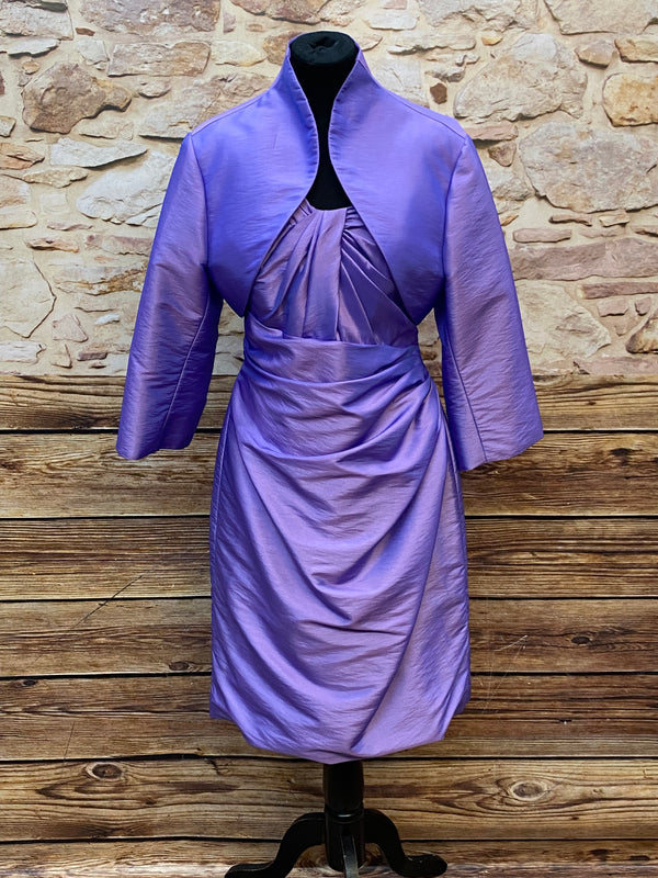 „Brautmutterkleid lila mit Bolero Kelsey Rose Gr 42 Vorderansicht