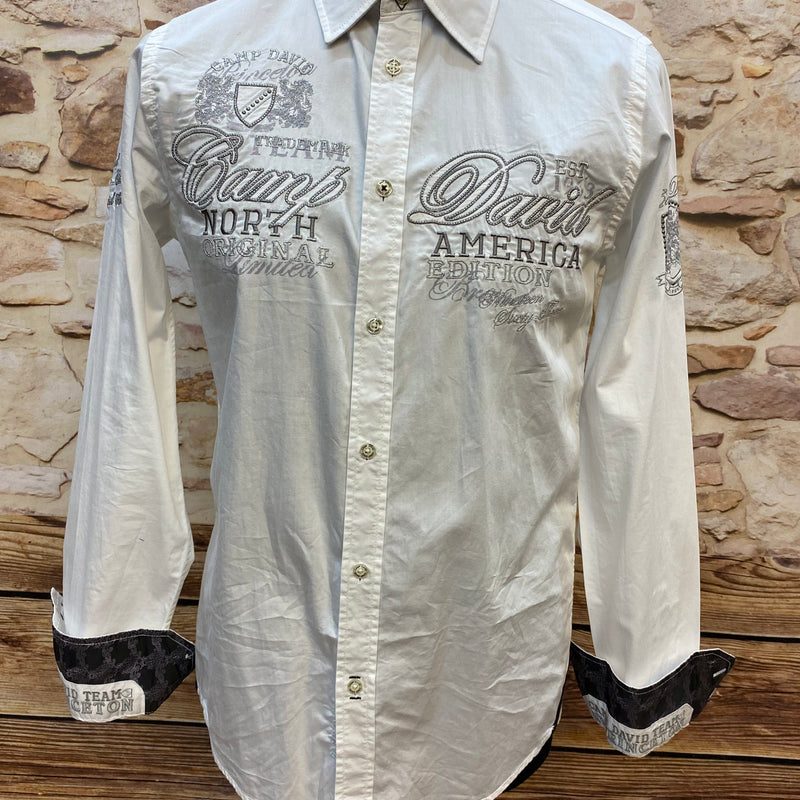 Camp David Herrenhemd – Limited Edition in Weiß, Größe 40