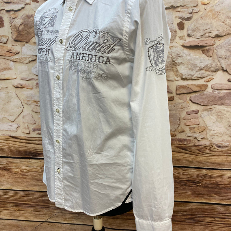 Camp David Herrenhemd – Limited Edition in Weiß, Größe 40
