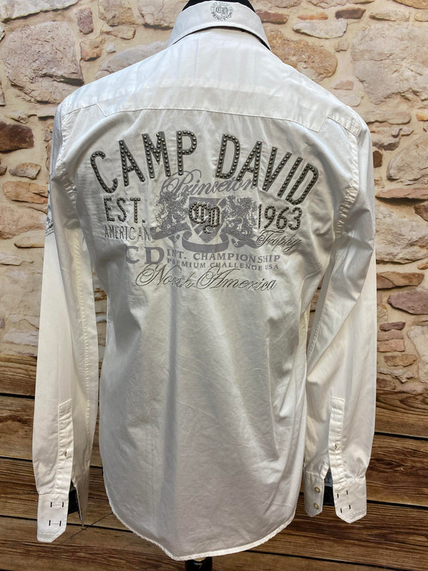 david camp hemd Camp David Herrenhemd in Weiß, Gr. 40 – Glad Rags Kostümverkauf