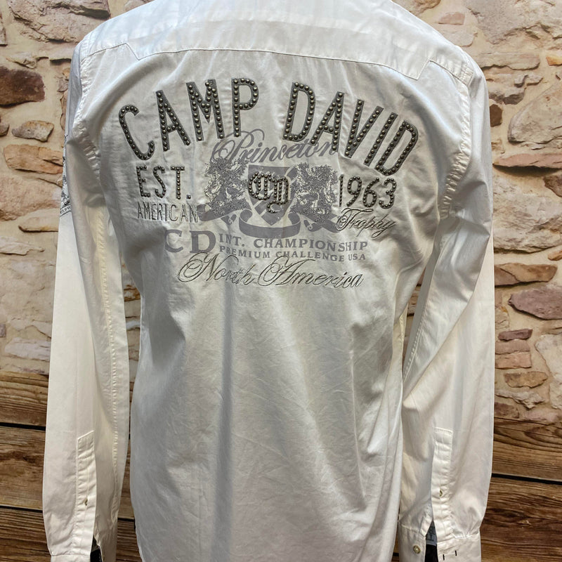 Camp David Herrenhemd – Limited Edition in Weiß, Größe 40