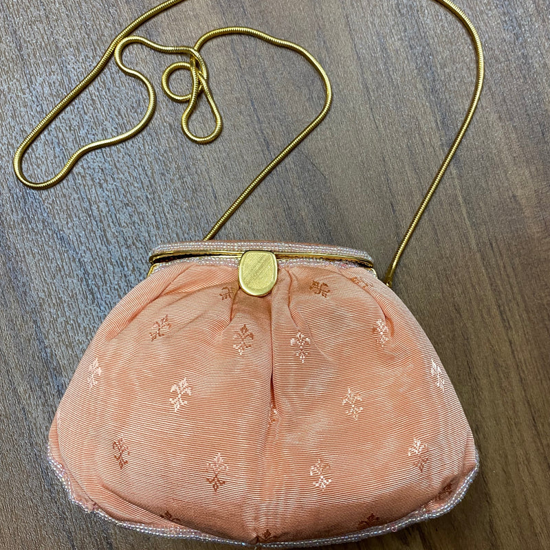 Kleine Abendtasche Handtasche Vintage lachsfarbend