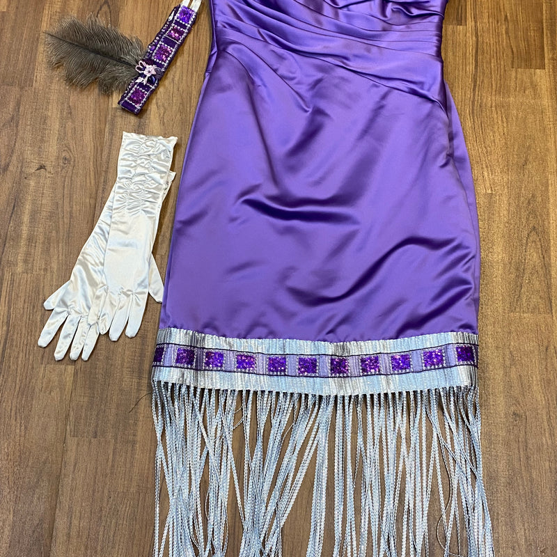Hochwertiges Charlestonkleid im 20er Jahre Stil mit Fransen Gr.46