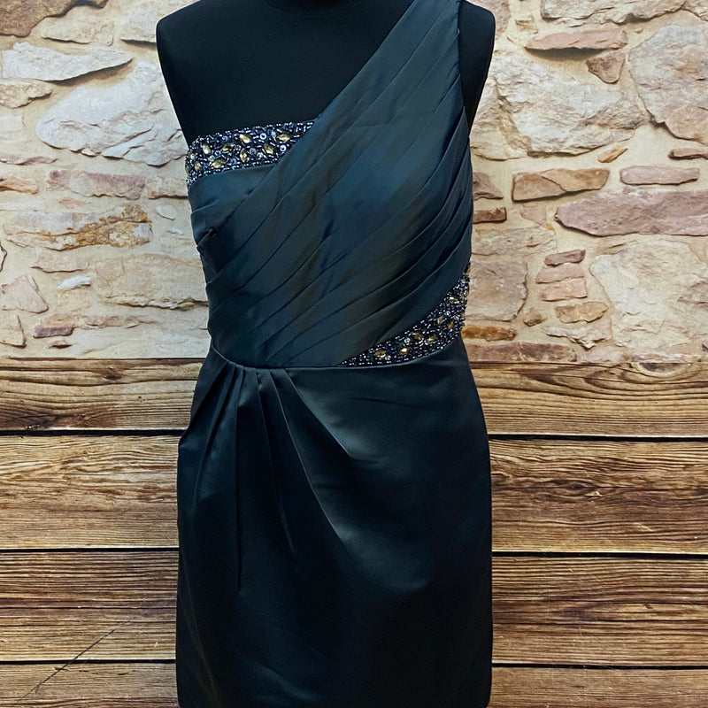 „Cocktailkleid asymmetrisch türkis grün Unique Gr 42 Vorderansicht