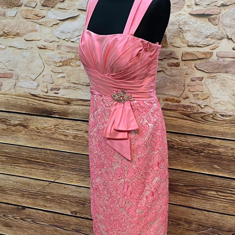 „Cocktailkleid rosa John Charles London Gr 42 elegant Seitenansicht