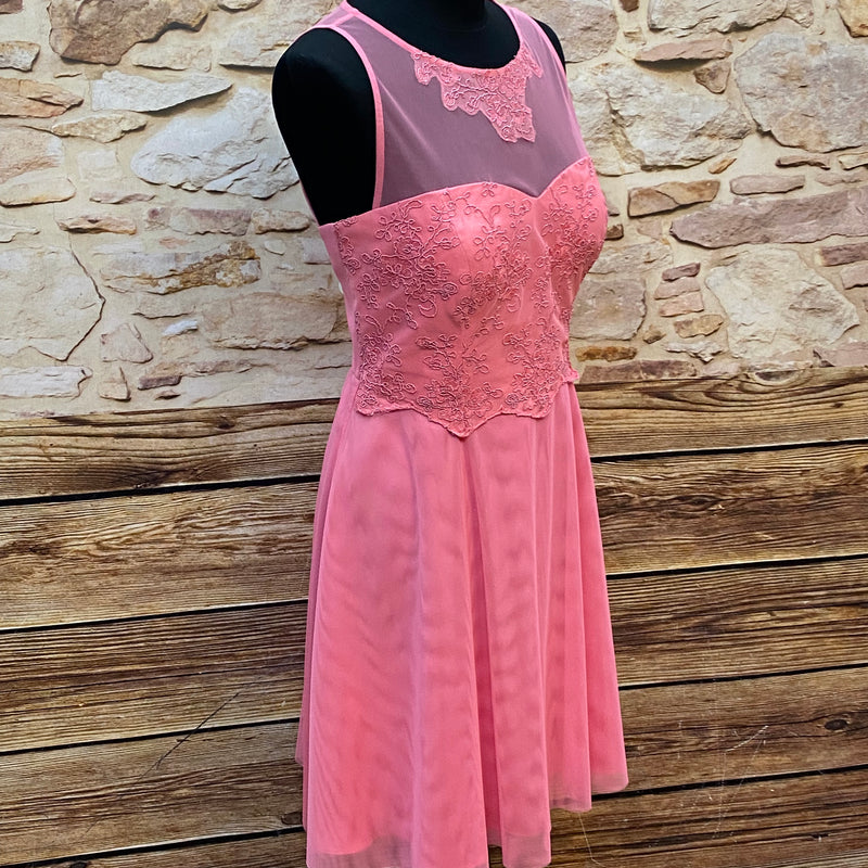 „Cocktailkleid rosa Spitze Vera Mont Gr 42 elegant Seitenansicht