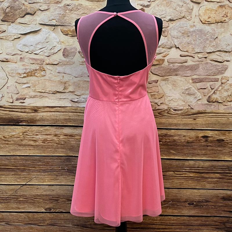 „Cocktailkleid rosa Spitze Vera Mont Gr 42 elegant Rückansicht