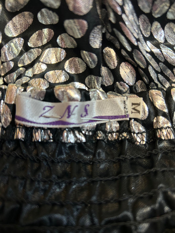 „Vintage Cocktailkleid schwarz Pailletten trägerlos Gr 38 Innenedikett“