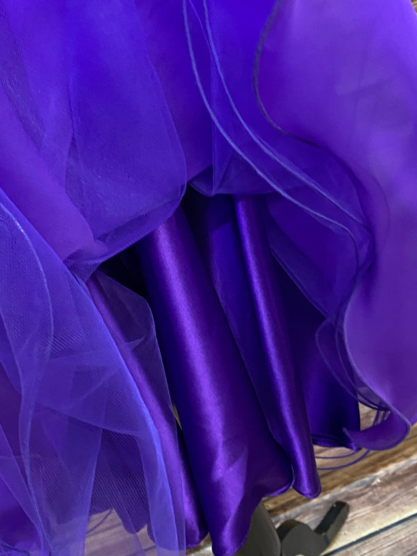 Kurzes Cocktailkleid Pailetten lila Gr.40