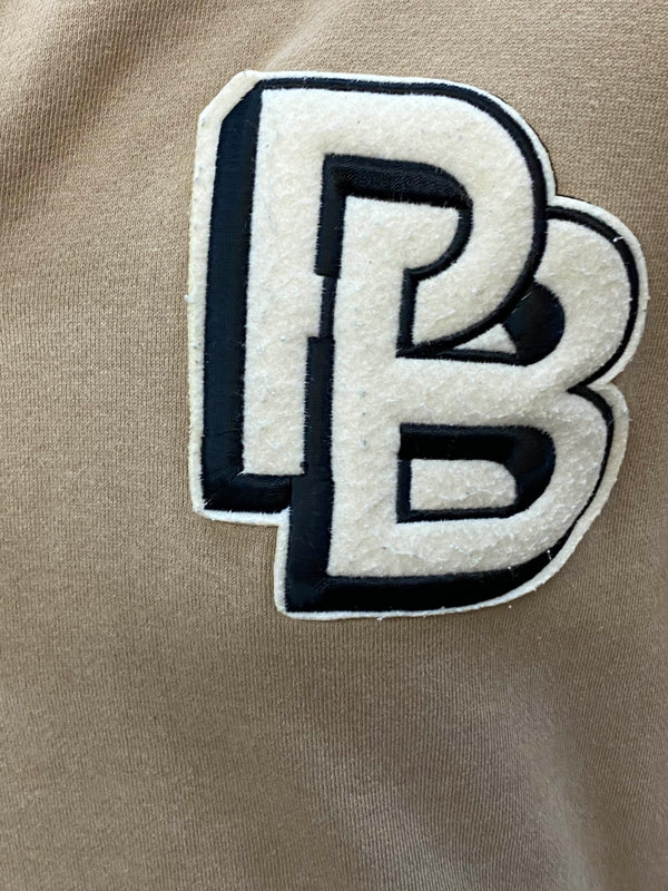 Pull&Bear College Jacke Beige/Creme – Größe L (fällt kleiner aus)