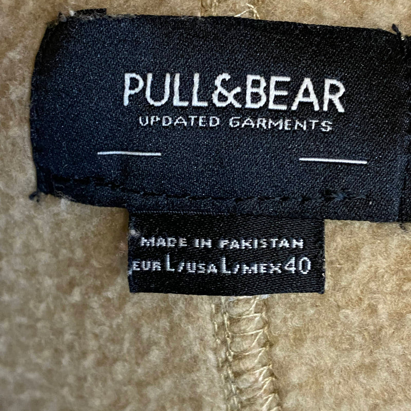 Pull&Bear College Jacke Beige/Creme – Größe L (fällt kleiner aus)