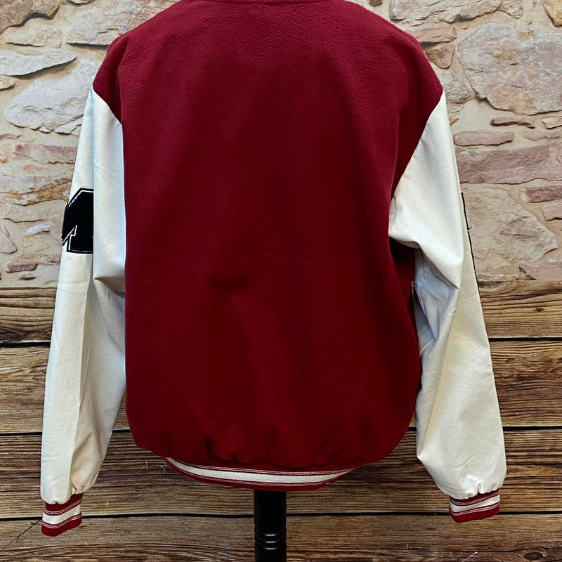 College Jacke BoohooMAN – Größe XL – Rot/Weiß