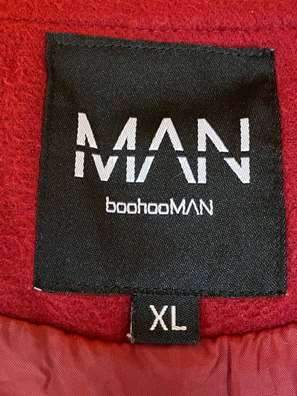 College Jacke BoohooMAN – Größe XL – Rot/Weiß