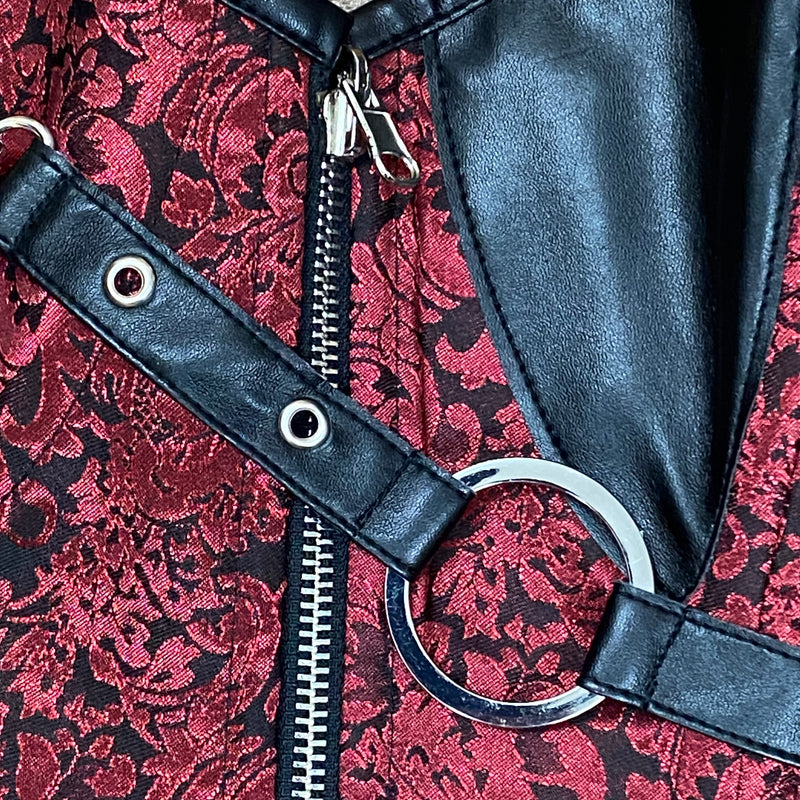 Korsett Mieder Corsage Gr.42, rot schwarz