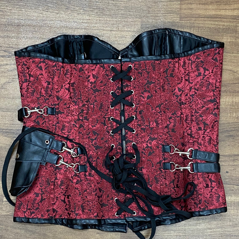Korsett Mieder Corsage Gr.42, rot schwarz