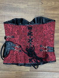 Korsett Mieder Corsage Gr.42, rot schwarz