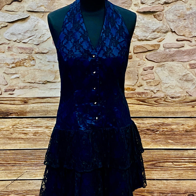 Marineblaue Corsagenkleid – Größe 38