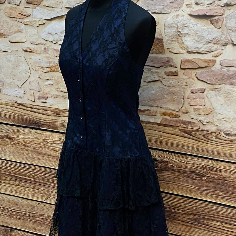 Marineblaue Corsagenkleid – Größe 38