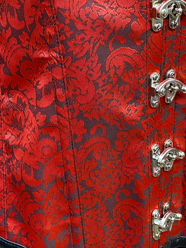 Rot-Schwarze Korsett-Top - Größe 40