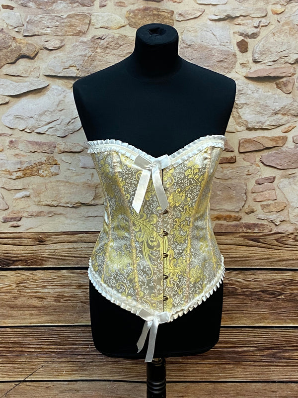 Vintage Korsett -  gelb - Größe 34