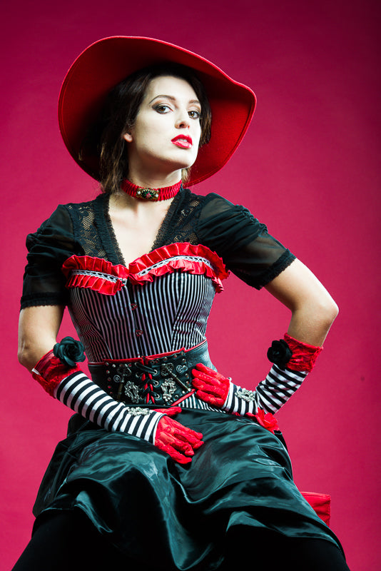 Elegantes Steampunk-Korsett in Größe 34