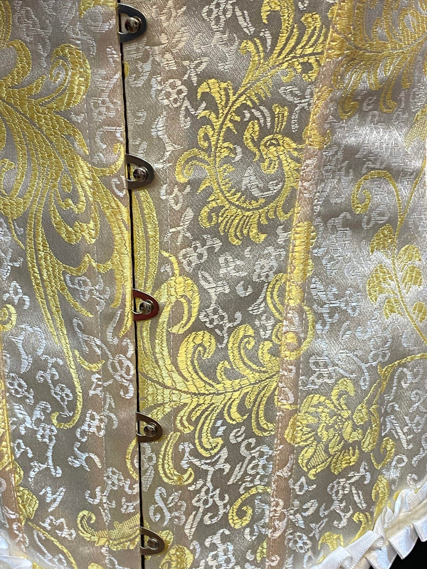 Vintage Korsett -  gelb - Größe 34