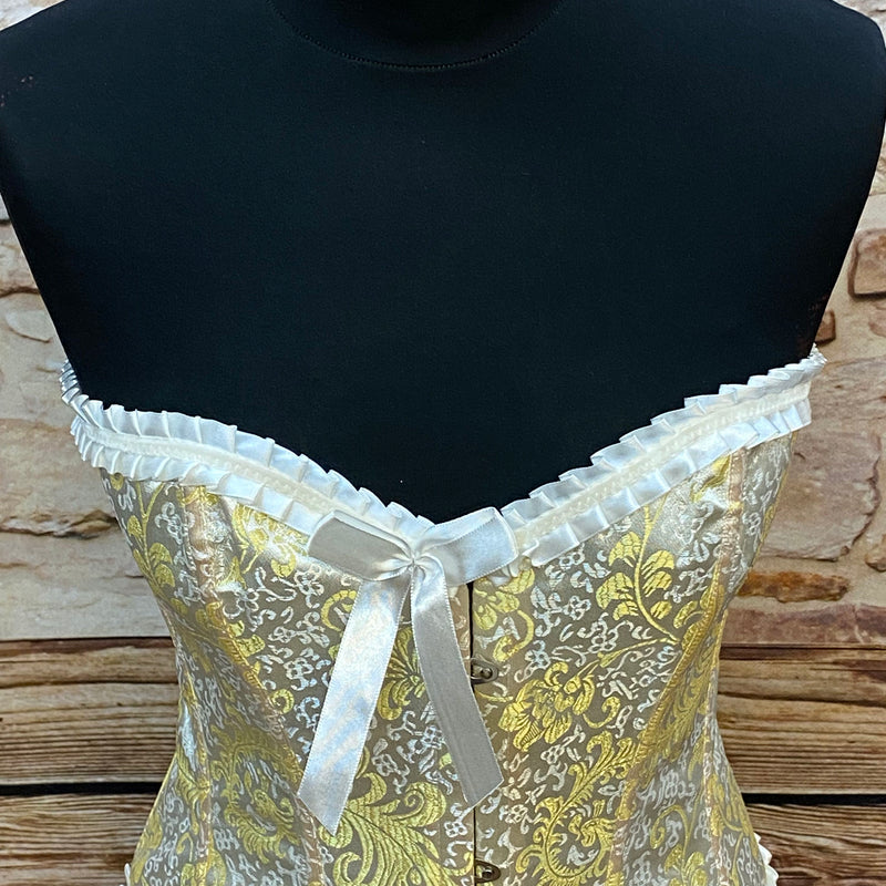 Vintage Korsett -  gelb - Größe 34