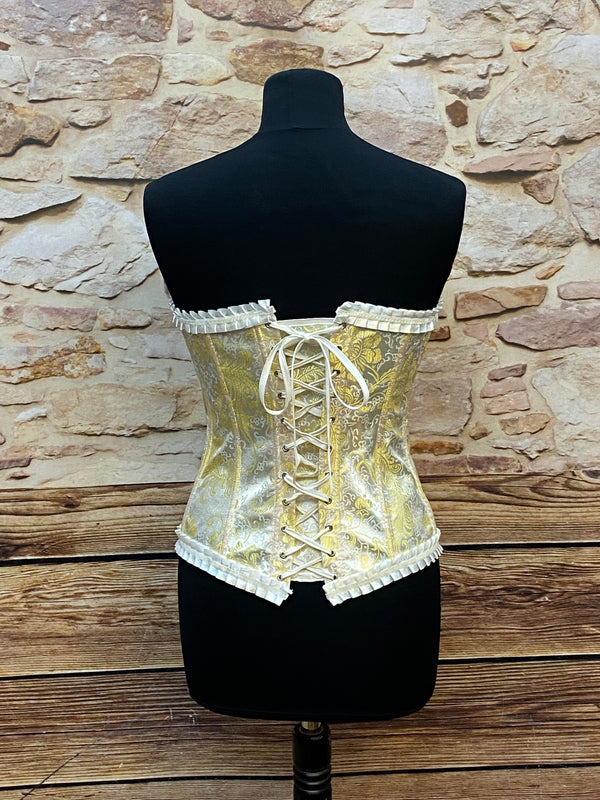 Vintage Korsett -  gelb - Größe 34