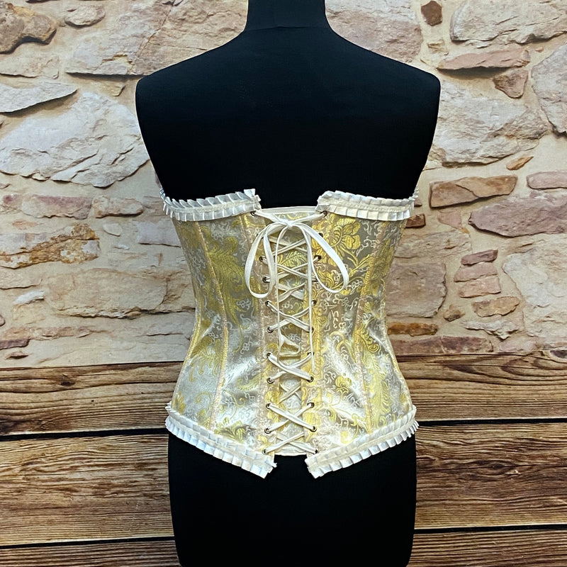 Vintage Korsett -  gelb - Größe 34