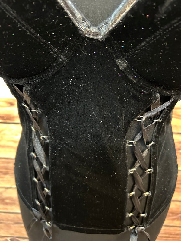 Glamouröse Corsage in Schwarz – Größe 34B