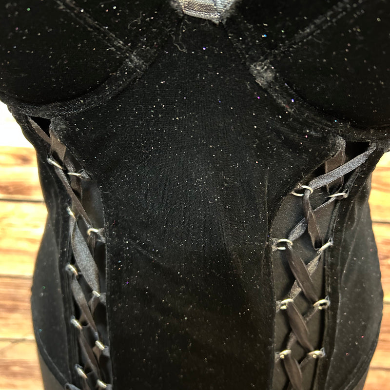 Glamouröse Corsage in Schwarz – Größe 34B