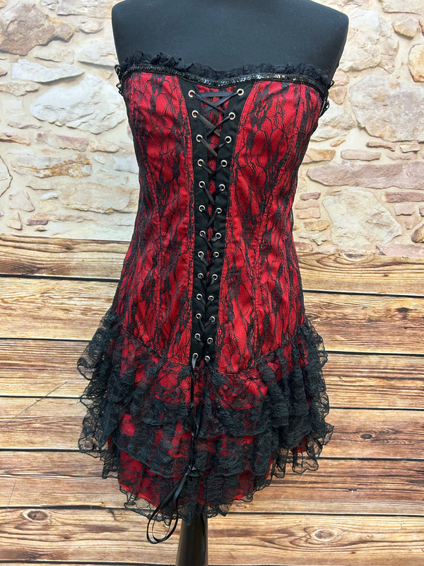 Verführerisches Rot: Corsagenkleid Größe M/L