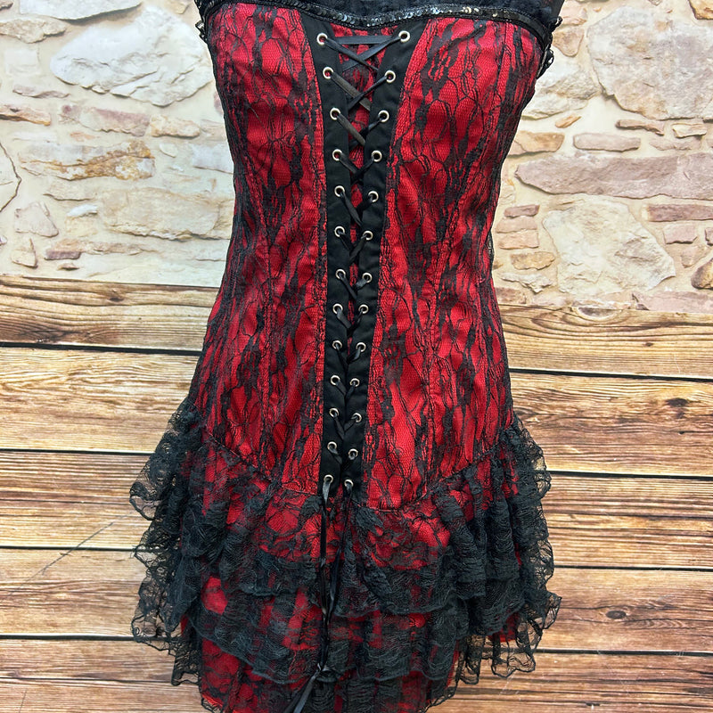 Verführerisches Rot: Corsagenkleid Größe M/L