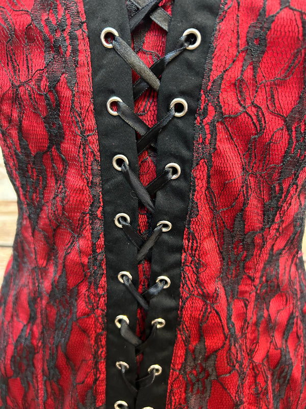 Verführerisches Rot: Corsagenkleid Größe M/L