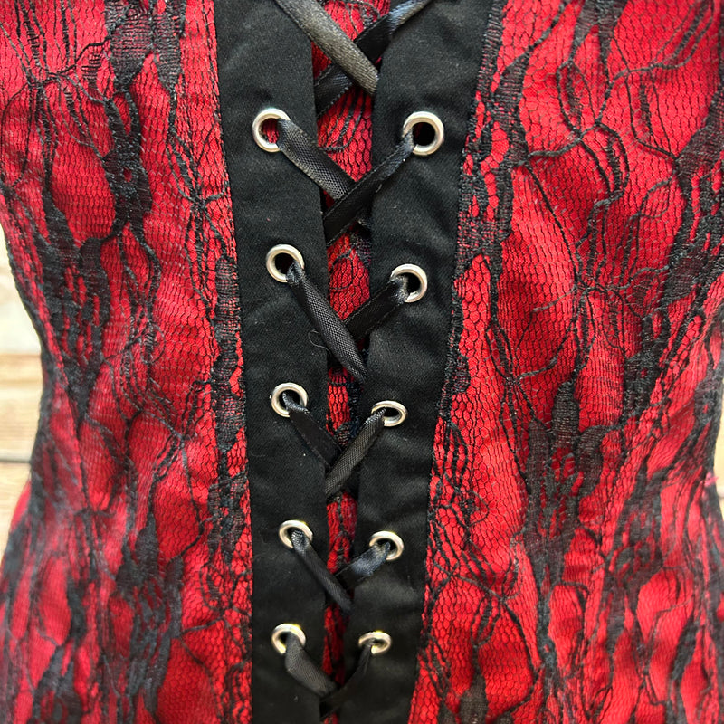 Verführerisches Rot: Corsagenkleid Größe M/L