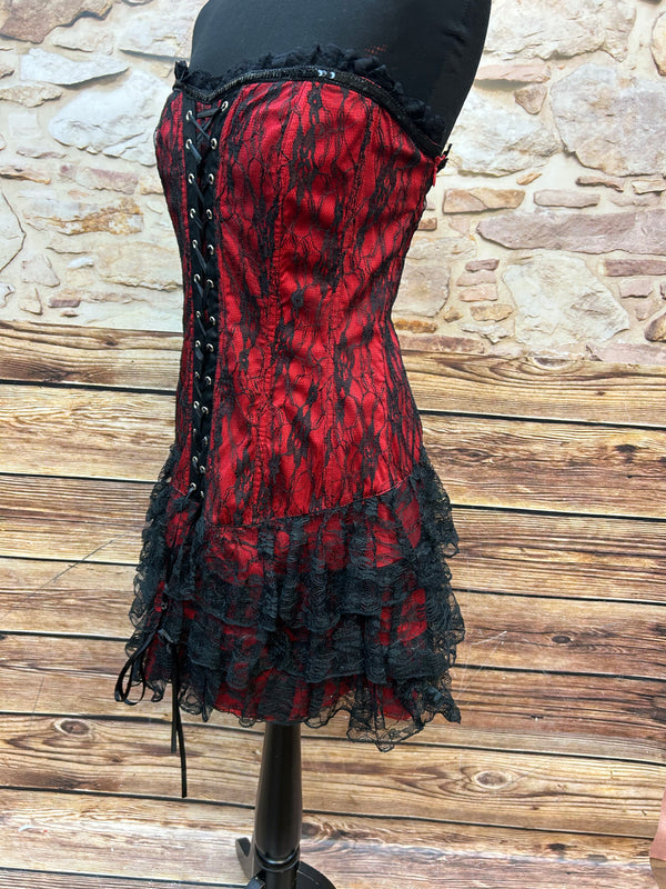 Verführerisches Rot: Corsagenkleid Größe M/L