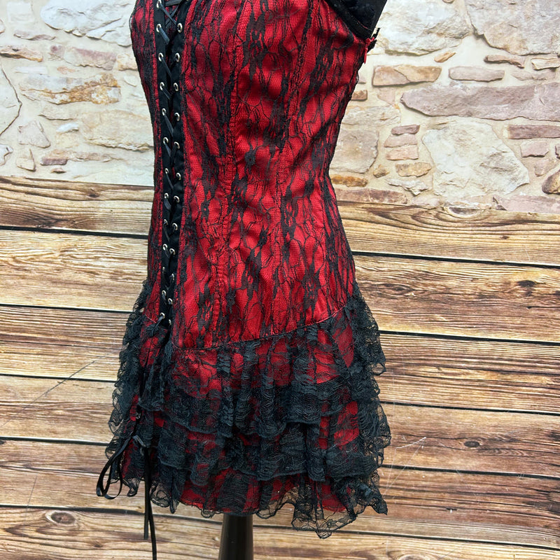 Verführerisches Rot: Corsagenkleid Größe M/L